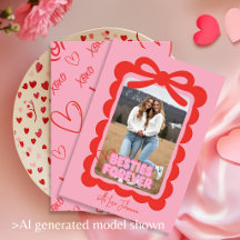 Roze Galentine's Foto van Beste Vriendinnen Voor A