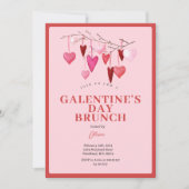 Roze Galentine's Meisjes Nachtballon van de Valent Kaart (Voorkant)
