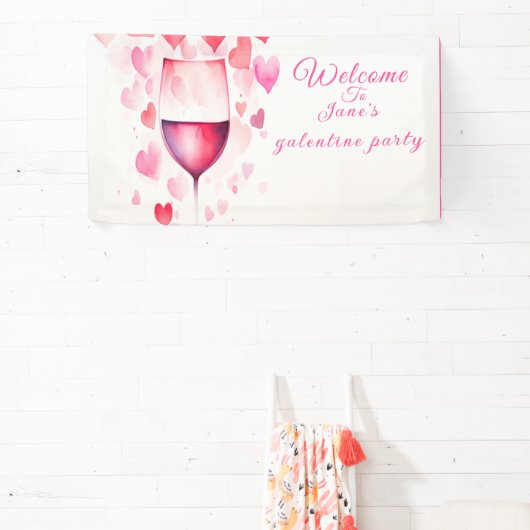Roze galentines spandoek (Insitu)