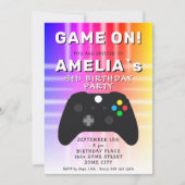 Roze game op video game controller Birthday Kaart (Voorkant)