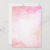 Roze Ganesha lotus Indiase bruiloft sjabloon Kaart (Achterkant)