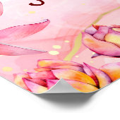 Roze Ganesha lotus Indiase bruiloft welkom teken Poster (Hoek)