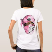 Roze Gangster Style Graphic T-shirt tiener (Achterkant)