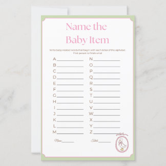 Roze Gans Baby Shower Raad de Baby Spullen Game