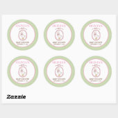 Roze Gans Baby Shower Stickers | Persoonlijk (Vel)