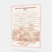 Roze Gans Libs Baby Shower Groepsspel Acryl Bord (Hoek)