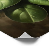 Roze Gardenia Bloemen Art Print Poster (Hoek)