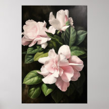 Roze Gardenia Bloemen Art Print Poster