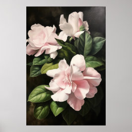 Roze Gardenia Bloemen Art Print Poster