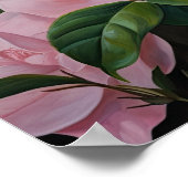 Roze Gardenia Bloemen Art Print Poster (Hoek)