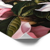 Roze Gardenias Bloemenkunst Print Poster (Hoek)