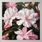 Roze Gardenias Bloemenkunst Print Poster (Voorkant)