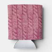 Roze Garen Bekabeld Brei Blikjeskoeler (Achterkant)