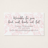 roze garen reflectie breitting crochet gift label visitekaartjes (Achterkant)