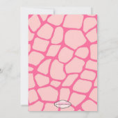 Roze Gariffe Birthday Uitnodiging (Achterkant)