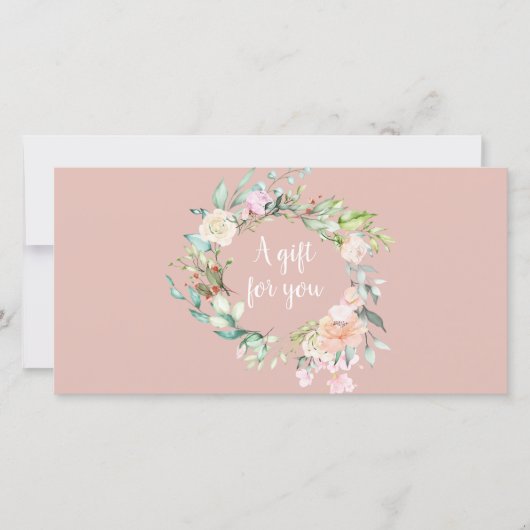 Roze Garland Roze Zakelijk Cadeau Certificaat (Voorkant)