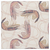 Roze garnaal lang antennepatroon stof (Close Up)