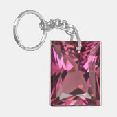 Roze Garnet 2 Sleutelhanger (Voorkant Links)