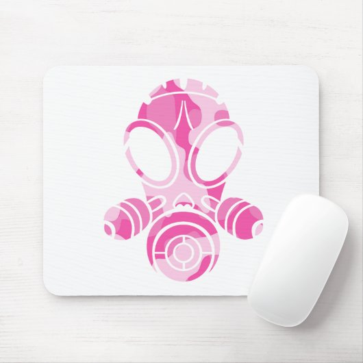 roze gasmaskercamera muismat (Met muis)