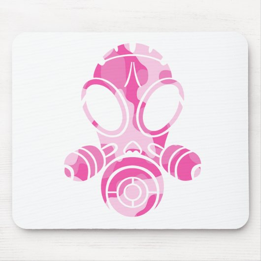 roze gasmaskercamera muismat (Voorkant)