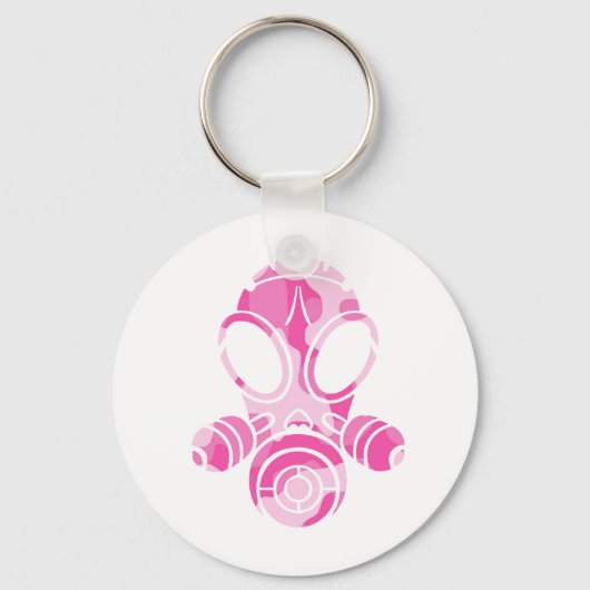 roze gasmaskercamera sleutelhanger (Voorkant)