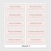 Roze Gast Adresetiketten BESTEL 6" of 8"! Sticker (Vel)