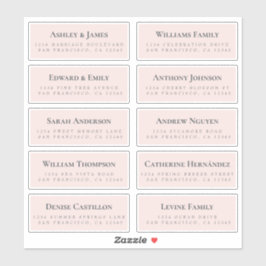 Roze Gast Adresetiketten BESTEL 6" of 8"! Sticker