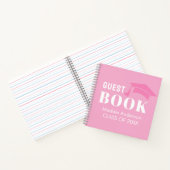 Roze gastboek met aangepaste naam notitieboek (Binnen)