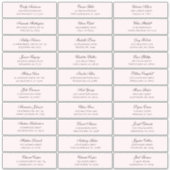 Roze gasten namen adres. Bruiloft verzendlabels Sticker (Voorkant)