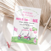 Roze GAT IN EEN Elke Leeftijd Golf Verjaardag Uitn Kaart