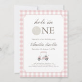 Roze gat in een uitnodiging voor een golfverjaarda (Voorkant)