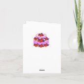 Roze Gateaux, editable Birthday Kaart (Achterkant)