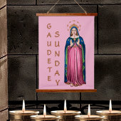 Roze Gaudete Zondag BVM Advent Wandtapijt Hangend Wandkleed