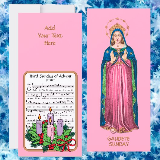 Roze Gaudete zondag staande BVM Advent