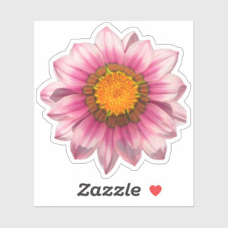 Roze Gazania Treasure Flower Blossom Sticker