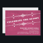 Roze geanterde Chalkboard Holiday Party Invite Kaart<br><div class="desc">Elegant en stijlvol Slanted Chalkboard Holiday Party Invitation in fuchsia met een kunstdecogrens en een trendy chalkboard look background. Deze uitnodiging is perfect om vrienden uit te nodigen voor je vakantiebassin! Eenvoudig aan te passen,  voeg eenvoudig uw partijdetails op de verstrekte tekstgebieden toe. Klik op 'Aanpassen' voor meer verpersoonlijkingsopties.</div>