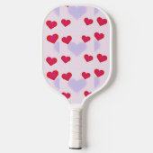 Roze gearceerde hartenpatroon pickleball paddle (Achterkant)
