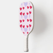Roze gearceerde hartenpatroon pickleball paddle (Links)
