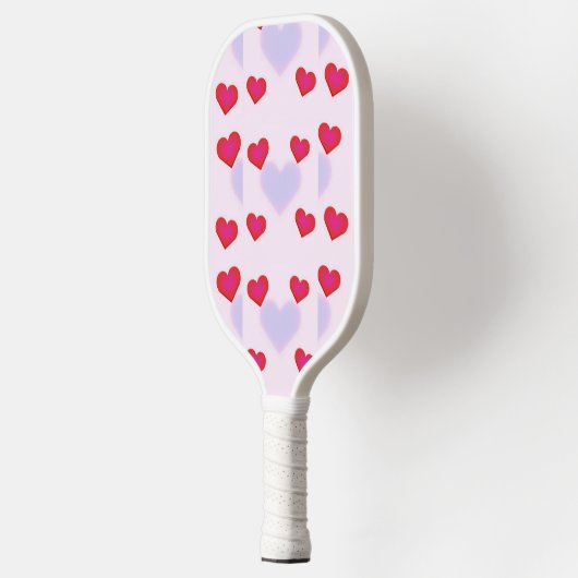 Roze gearceerde hartenpatroon pickleball paddle (Links)