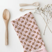 Roze Gebak Mannetje Stippen Custom Kerstmis Theedoek