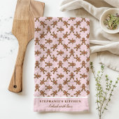 Roze Gebak Mannetje Stippen Custom Kerstmis Theedoek