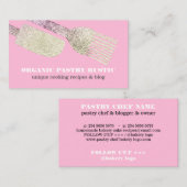 Roze gebak Spatel Bakkerij Cafe Keuken Catering Visitekaartje (Voorkant / Achterkant)