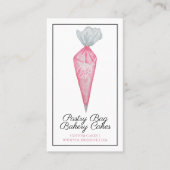 Roze gebak Waterverf Monogram bakkerij Visitekaartje (Voorkant)