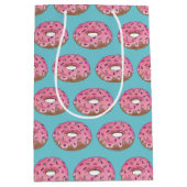 Roze Gebakken Donut Sprinkels Donut Junk Food Medium Cadeauzakje (Voorkant)