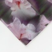 Roze gebakken Iris bloem Fleece Deken (Hoek)