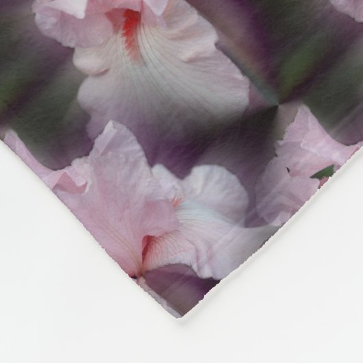 Roze gebakken Iris bloem Fleece Deken (Hoek)