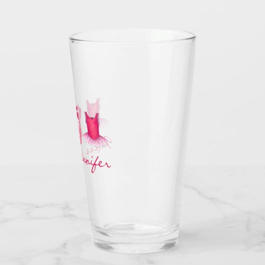 Roze geballet Pointe Shoes Tutu Ballerina Dance Glas (Links)