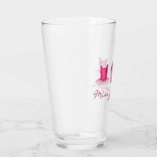 Roze geballet Pointe Shoes Tutu Ballerina Dance Glas (Rechts)