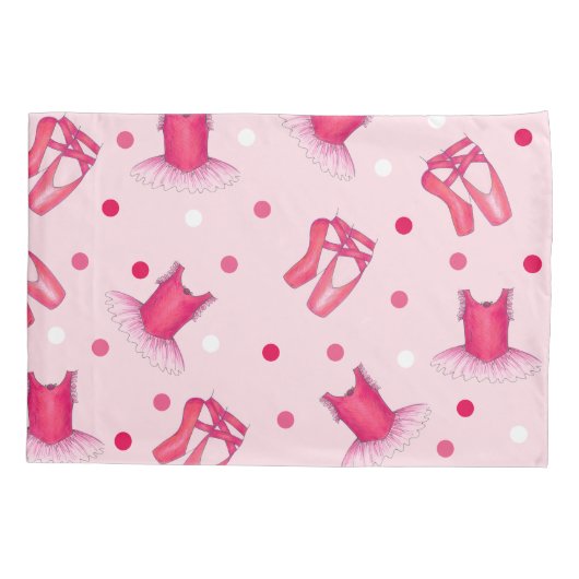 Roze geballet Pointe Shoes Tutu Ballerina Dance Kussensloop (Achterkant)