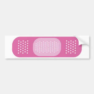 Roze gebandage bumpersticker